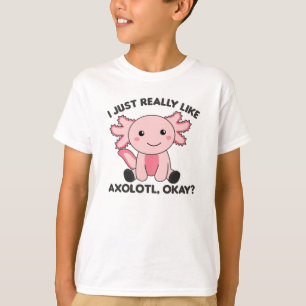 Axolotl Lovers Cute Animals For Kids Pink T-Shirt