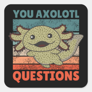 Axolotl Lovers Sweet Animals Kids Axolotl Square S Sticker