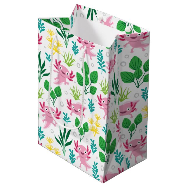 Axolotl Medium Gift Bag (Front Angled)