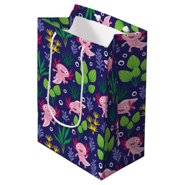 Axolotl Medium Gift Bag (Front Angled)