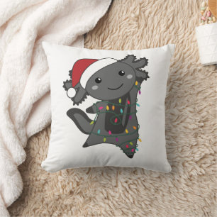 Axolotl Merry Christmas Winter Animals Axolotls Cushion
