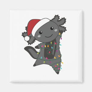 Axolotl Merry Christmas Winter Animals Axolotls Magnet