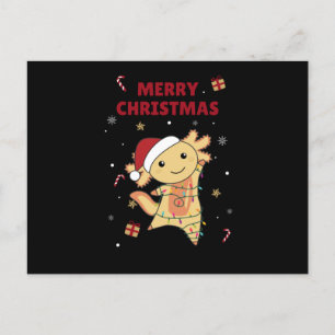 Axolotl Merry Christmas Winter Animals Axolotls Postcard