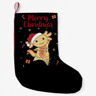 Axolotl Merry Christmas Winter Animals Axolotls Small Christmas Stocking