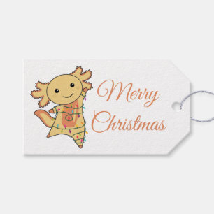 Axolotl Merry Christmas Winter Animals Axolotls Tr Gift Tags