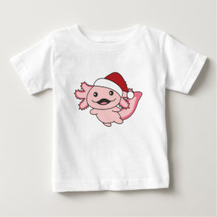 Axolotl Merry Christmas Winter Axolotl Baby T-Shirt
