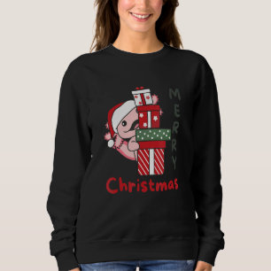 Axolotl Merry Christmas Winter Axolotls Christmas Sweatshirt