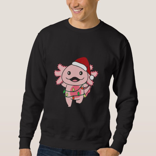 Axolotl Merry Christmas Winter Axolotls Christmas  Sweatshirt (Front)