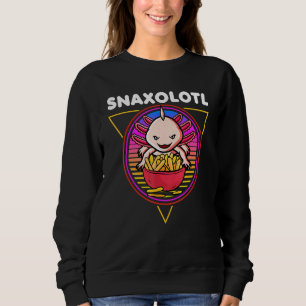 Axolotl Mexican Salamander Relaxolotl Cute Snaxolo Sweatshirt