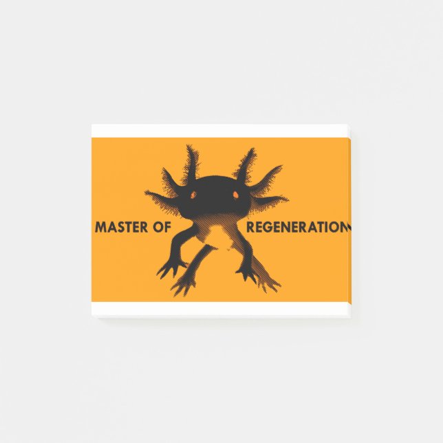 Axolotl orange post-it notes (Front)