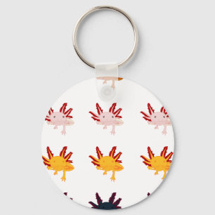 Axolotl pattern key ring