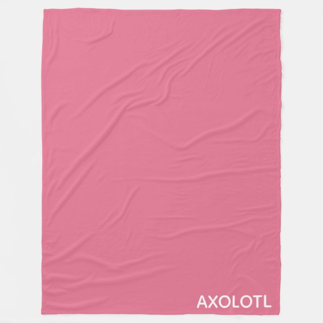 Axolotl pink color name fleece blanket (Front)