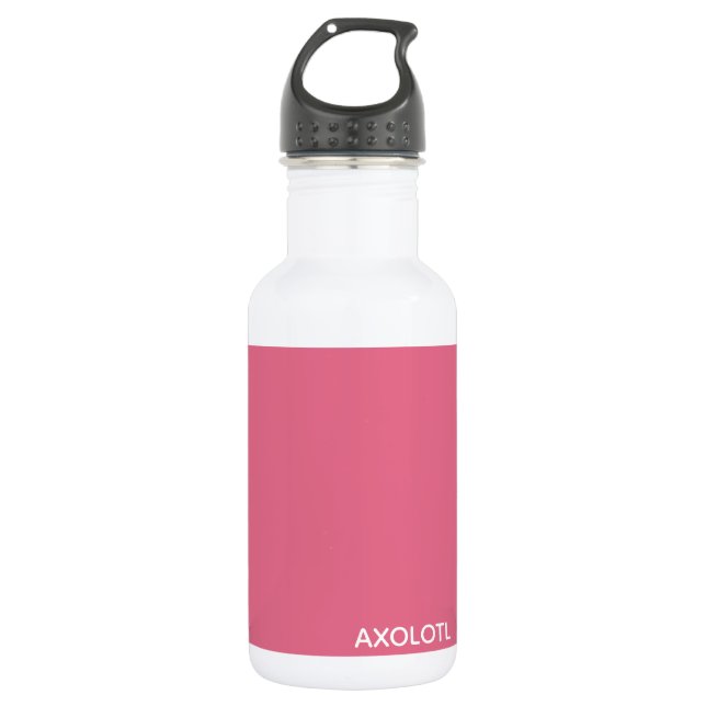 Axolotl pink colour name 532 ml water bottle (Front)
