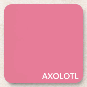 Axolotl pink colour name coaster