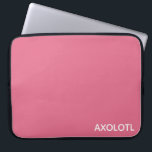 Axolotl pink colour name laptop sleeve<br><div class="desc">Axolotl pink colour name</div>