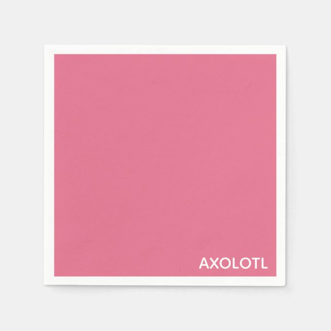 Axolotl pink colour name napkin (Front)