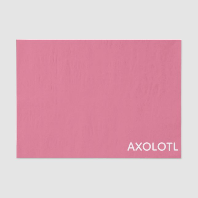 Axolotl pink colour name tissue paper (Front)