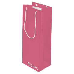 Axolotl pink colour name wine gift bag