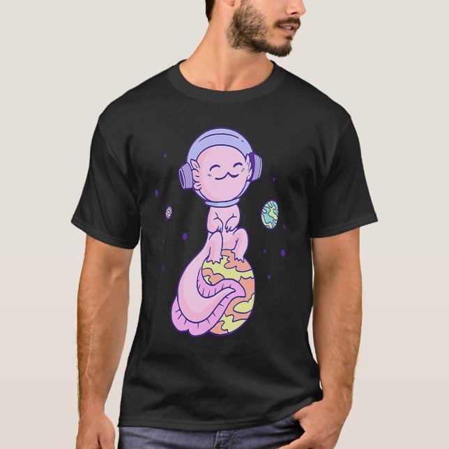 Axolotl Pink Space T-Shirt (Front)