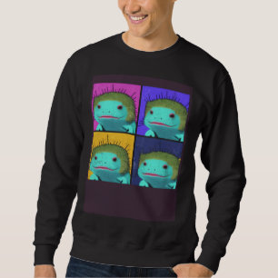 Axolotl Pop Illustration Colorful Animal Women Sweatshirt