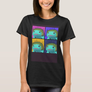 Axolotl Pop Illustration Colorful Animal Women T-Shirt