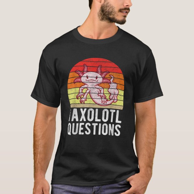 Axolotl Questions Shirt Kids Boys Funny Kawaii Axo (Front)