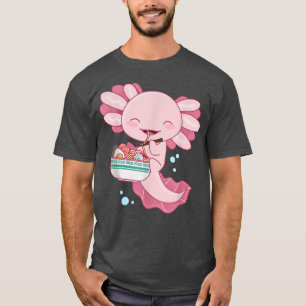 Axolotl Ramen Bowl, Axolotl eating Japanese Ramen T-Shirt