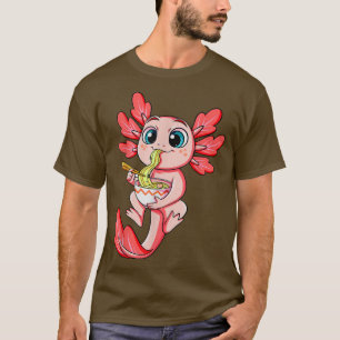 Axolotl Ramen Kawaii Japanese Anime Noodle Art T-Shirt