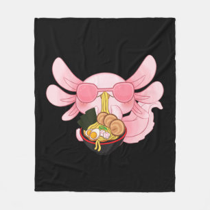Axolotl Ramen Kawaii Japanese Anime Noodle Gift Wo Fleece Blanket