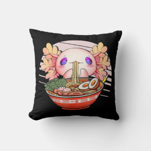 Axolotl Ramen Noodles Japanese Kawaii Anime Otaku  Cushion