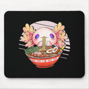 Axolotl Ramen Noodles Japanese Kawaii Anime Otaku Mouse Pad