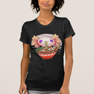 Axolotl Ramen Noodles Japanese Kawaii Anime Otaku  T-Shirt