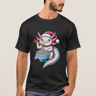 Axolotl Ramen Santa Hat Japanese Christmas Xmas T-Shirt