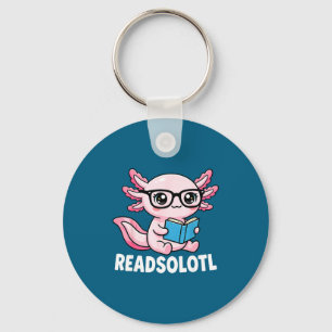 Axolotl read books outfit cool reading kids bookAx Key Ring