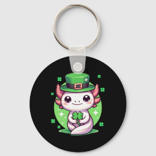 Axolotl Saint Patricks Day Boys Girls Axolotl St P Key Ring