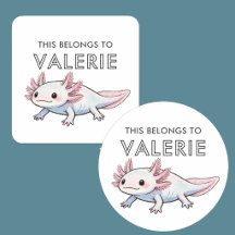 Axolotl Salamander Cute Personalised Belongs To