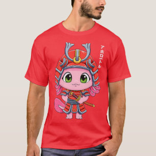 Axolotl Samurai Ronin Japanese Walking Fish Anime T-Shirt