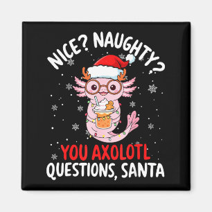 Axolotl Santa Hat Axolotl Questions Christmas Boys Magnet