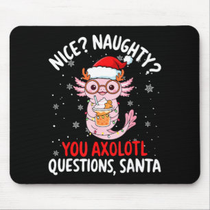 Axolotl Santa Hat Axolotl Questions Christmas Boys Mouse Pad