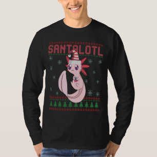 Axolotl Santa Hat Christmas Santalotl Ugly Sweater