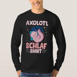 Axolotl Schlaf Mexican Salamander Relaxolotl Slee T-Shirt