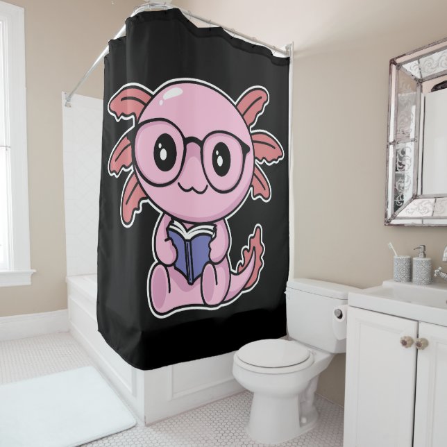 Axolotl Shower Curtain (In Situ)