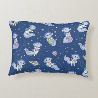 Axolotl Spaceman Pattern  Decorative Cushion