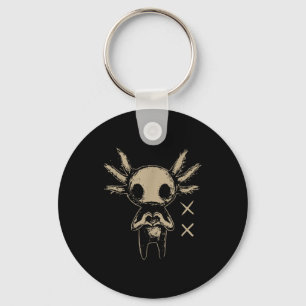 Axolotl Still Emo Goth Key Ring