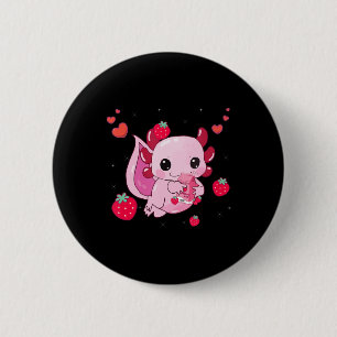 Axolotl Strawberry Milk Shake Kawaii Japanese Anim 6 Cm Round Badge