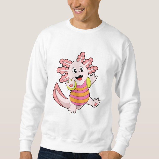 Axolotl Swimming Sweatshirt (Front)