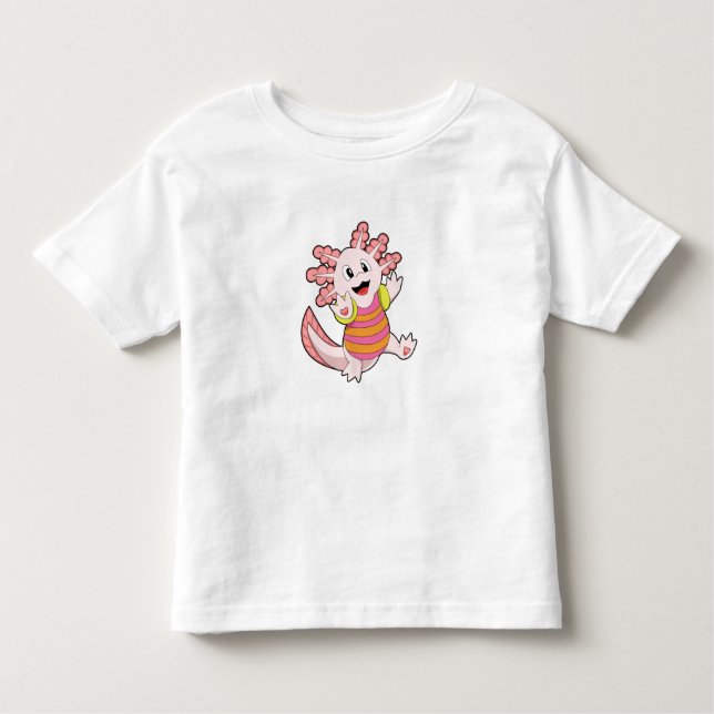 Axolotl Swimming Toddler T-Shirt (Front)