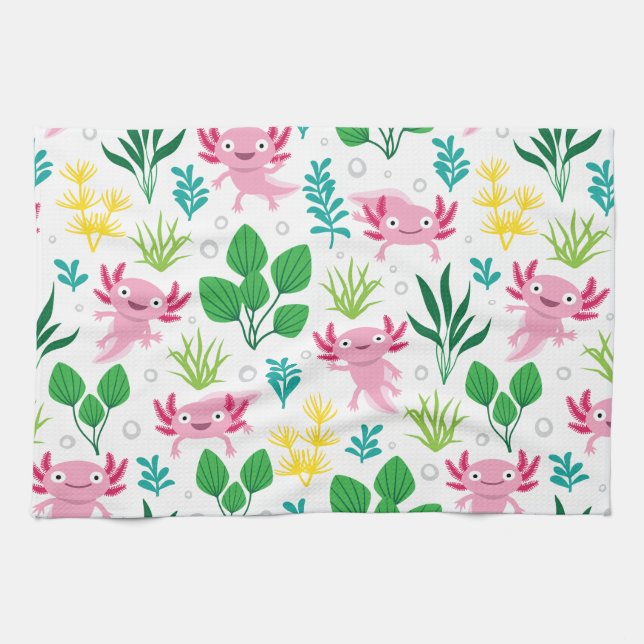 Axolotl Tea Towel (Horizontal)
