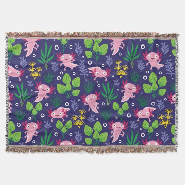 Axolotl Throw Blanket (Front)