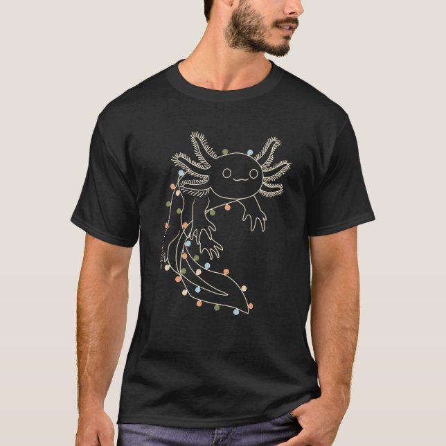 Axolotl Tree Happy Christmas Funny Ugly Christmas  T-Shirt (Front)